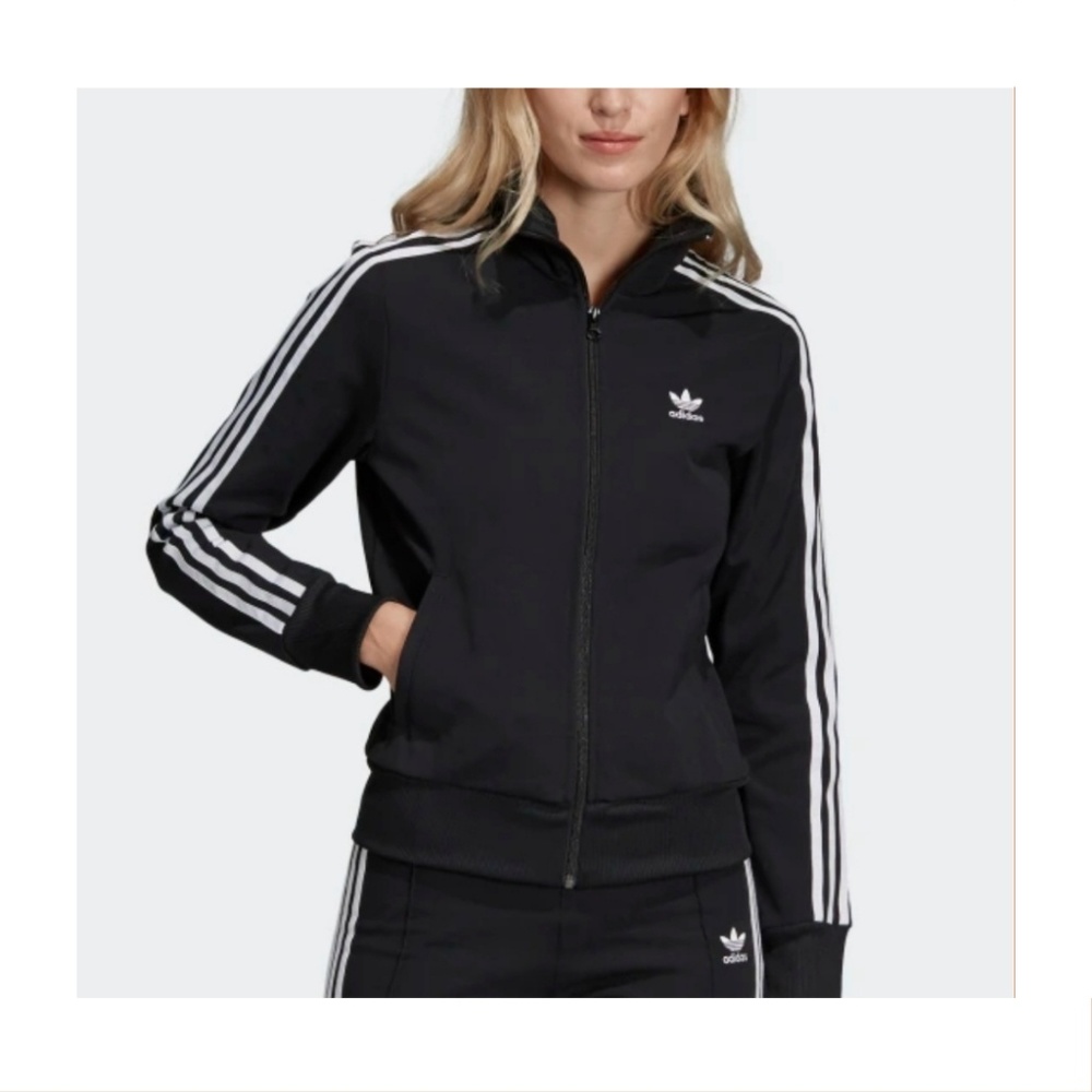 Adidas Black Track Jacket Classic Zippered